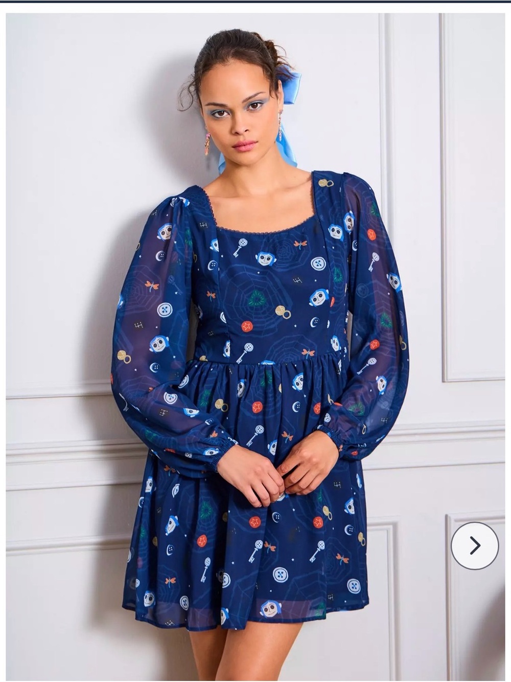 Coraline Icons Chiffon Dress size medium